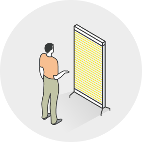 自立メッシュ型透過LEDビジョン